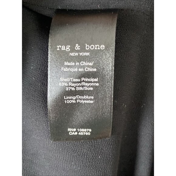 Rag & Bone Womens Eloise Burnout Velvet Mini Dress Sz 8 Goth Floral Evening - Picture 9 of 10